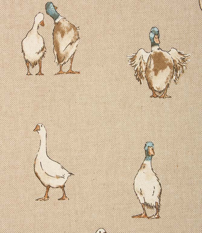Farm Ducks Fabric / Linen