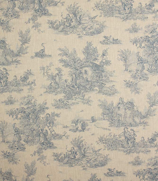 Blenheim Linen Fabric / Blue