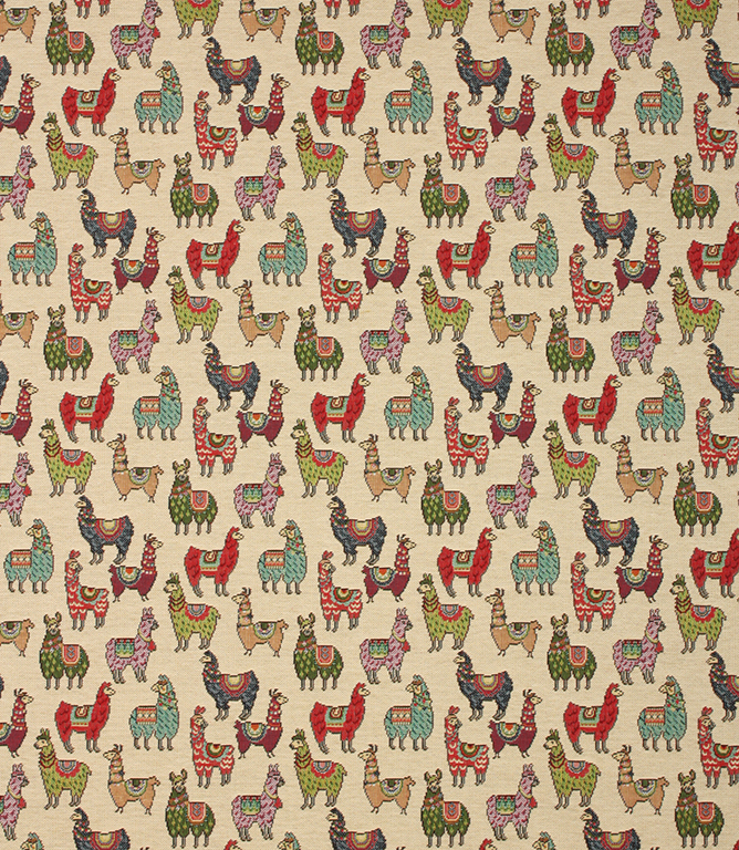 Alpaca Mini Tapestry Fabric / Multi
