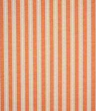 Daisy Stripe Fabric / Tangerine