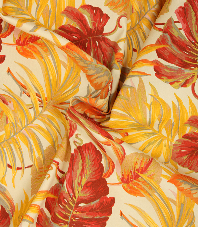 Tropical Outdoor Fabric / Red | Just Fabrics