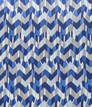 Zig Zag Outdoor Fabric / Indigo