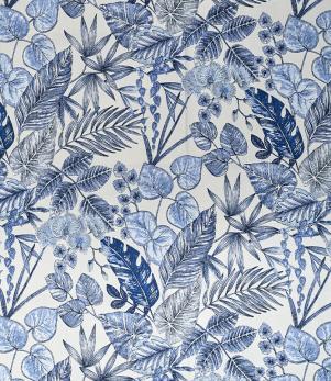 Botanical Outdoor Fabric / Indigo