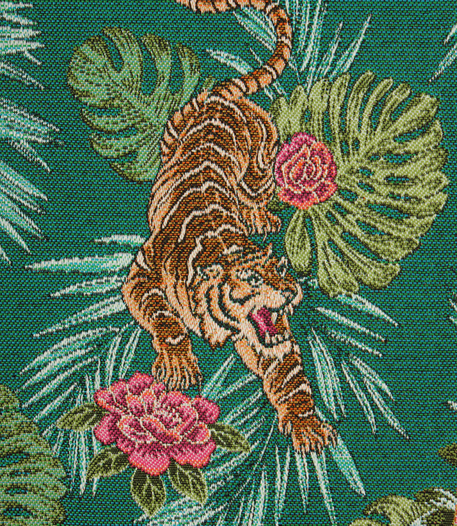Crouching Tiger Fabric / Emerald
