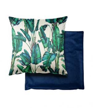 Cushions / Palm Velvet White