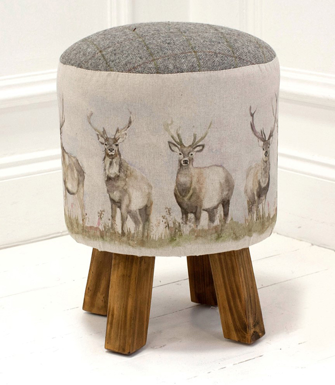 Footstools & Ottomans - Moorland Stag Monty Stool Footstools & Ottomans - Moorland Stag Monty Stool