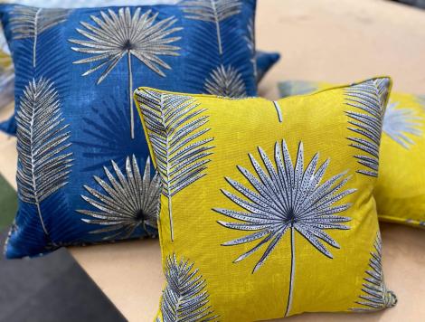 Vibrant Cushions in the Zana Fabric
