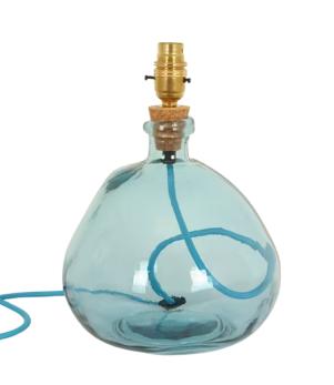 Braunton 29cm Recycled Light Blue Lamp and Flex