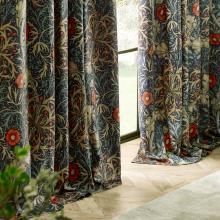 William Morris Curtains / Seaweed Indigo