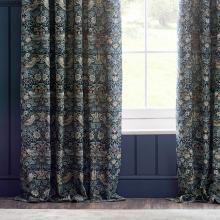William Morris Curtains / Strawberry Thief Jacquard Indigo