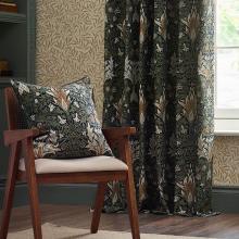 William Morris Cushions / Snakeshead Indigo / Leaf Green Cushion