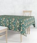 William Morris Tablecloths / Strawberry Thief Dark Green Acrylic