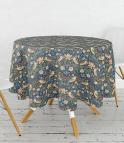 William Morris Tablecloths / Strawberry Thief Navy Circular