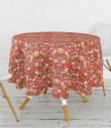 William Morris Tablecloths / Strawberry Thief Red Circular