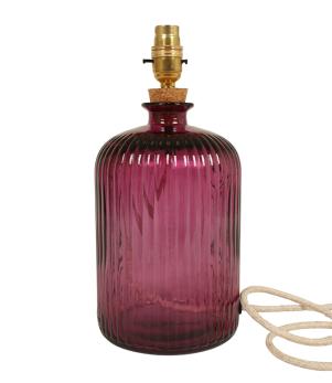 Lynton 29cm Recycled Glass Amethyst Lamp