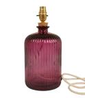 Glass Lamp Bases / Lynton 29cm Recycled Glass Amethyst Lamp