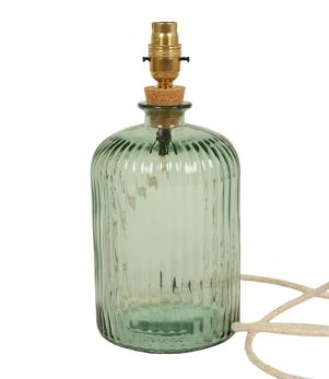 Lynton 29cm Recycled Glass Natural Green Lamp