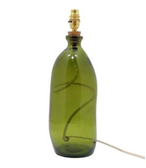 Hartland 41cm Recycled Glass Lamp Olive Green