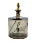 Glass Lamp Bases / Brixham 32cm Recycled Lamp Smoke