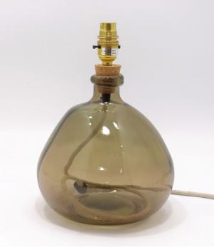 Braunton 29cm Recycled Glass Lamp Smoke