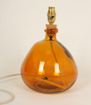 Braunton 29cm Recycled Glass Lamp Amber