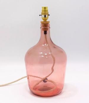 Moreton 36cm Recycled Glass Lamp Pink