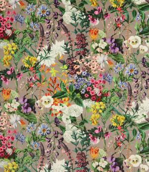 Flower Garden Velvet Fabric